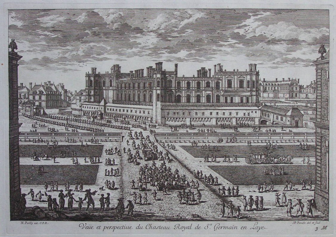 Print - Veue et perspective du Chasteau Royal de St. Germain en Laye. - Perelle